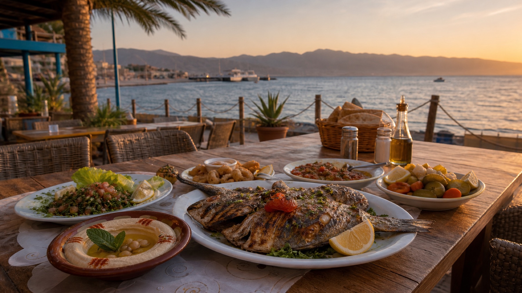 Aqaba seafood restaurant near the Red Sea
