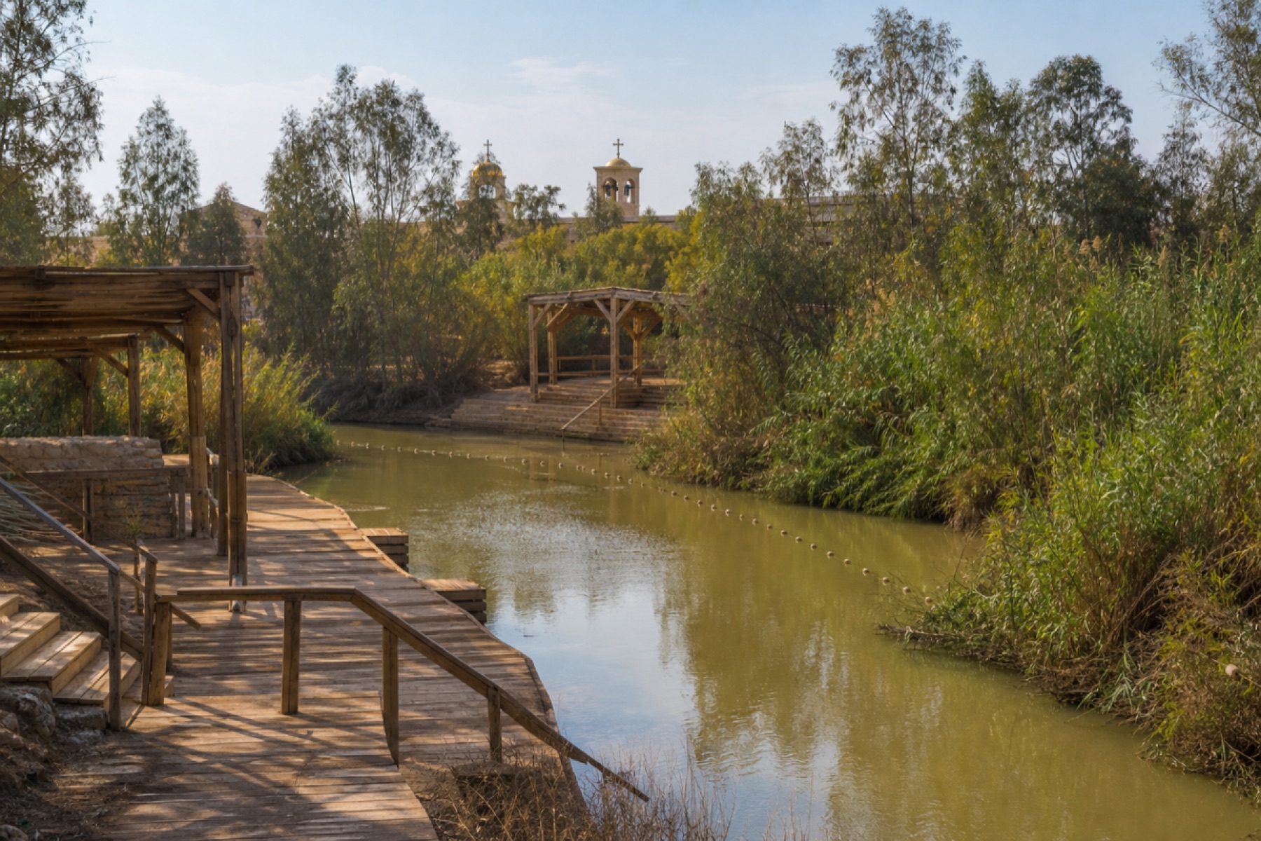 The Baptism Site Bethany Beyond the Jordan with peaceful surroundings